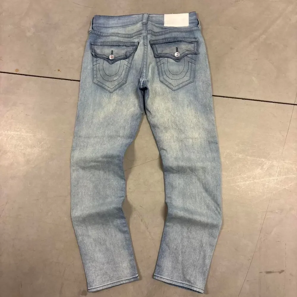 y2k true religion lightwashed jeans